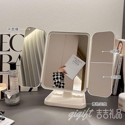 ��ױCλ ̨ʽ������۵���ױ�� ��LED����ɫ��ɵ���ױ��